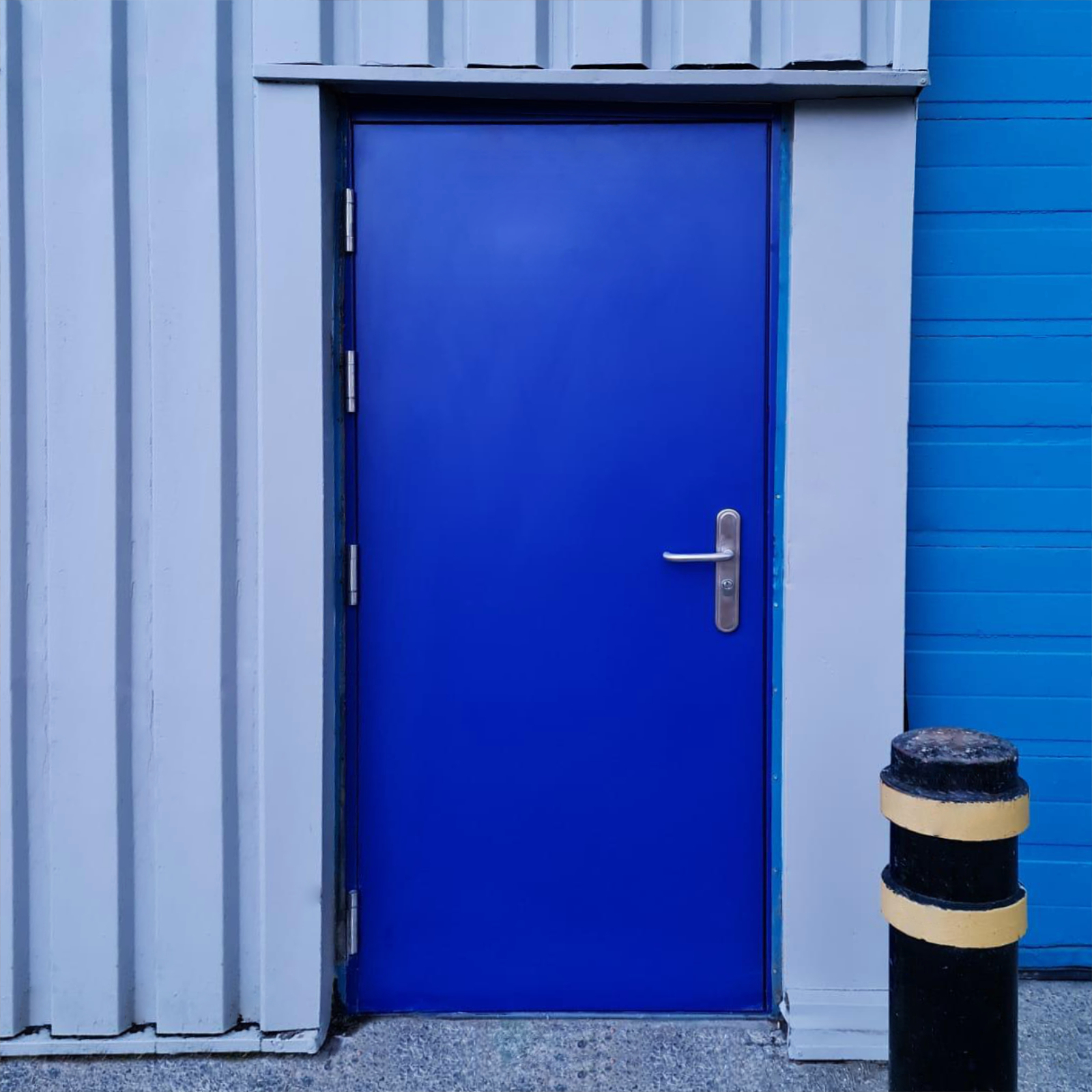 lathams High Security Blue Door on Unit